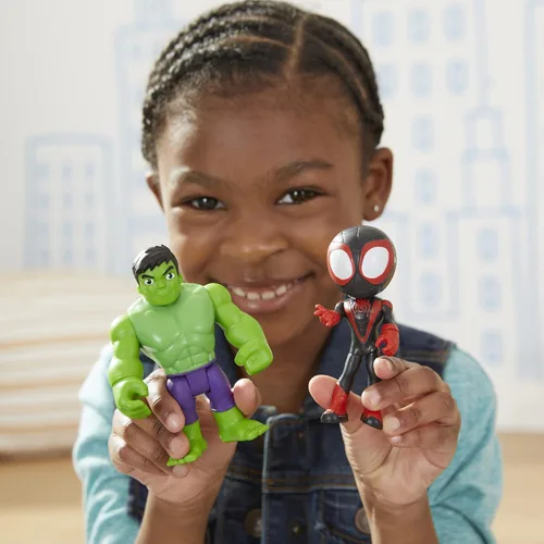 Miniatura 7 de Spidey y sus Increíbles Amigos Paquete de Revelación de Héroes de 2 Unidades, Figuras de Acción de Marvel con Función de Máscara Abatible, Miles