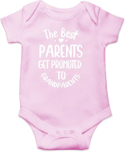 CBTwear The Best Parents Get Promoted to Grandparents Baby Bodysuit - Divertido traje infantil - Humor infantil