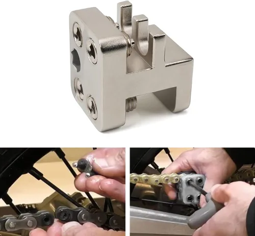 Miniatura 4 de BARTOO Master Link Herramienta de prensa para 520 525 530 Herramienta de prensado de cadena de motocicleta, herramienta de alineación de acero