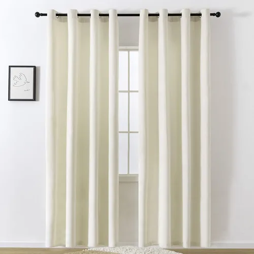 Miniatura 12 de VANASEE Cortinas de terciopelo gris oscuro para dormitorio, 63 pulgadas de largo, cortinas opacas para oscurecer la habitación, cortinas