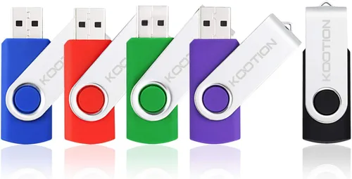 Miniatura 8 de KOOTION 20 unidades de unidades flash USB de 1 GB, unidades flash a granel, memorias 1G, unidades de pulgar giratorias 2.0, negro, paquete de 20