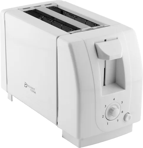 Tostadora de 2 rebanadas 750W - Tostadora de pan de acero inoxidable con control de tostado ajustable, diseño compacto
