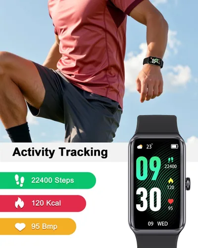 Miniatura 3 de DeerRun Monitor de actividad física para hombres y mujeres, monitor de salud 24/7 con frecuencia cardíaca y seguimiento del sueño, IP67 impermeable