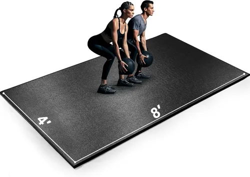 Miniatura 9 de Large Exercise Mat, 8' x 6'/8' x 4'/6' x 4' Extra Durable Workout Mats for Home Gym Flooring, High-Density Gym Mats Cardio Mat for Jump Rope, MMA