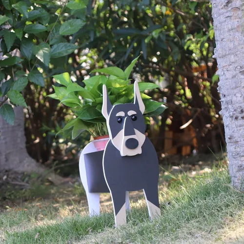 Miniatura 15 de Beagles - Contenedor para plantas con forma de perro, para amantes de las mascotas, maceta de PVC lindo para perros, macetas de cara para decoración