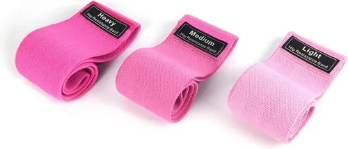 Miniatura 2 de Edemsport - Juego de 3 bandas de resistencia de tela para glúteos y piernas, antideslizantes, duraderas, 3 niveles, para entrenamiento en casa