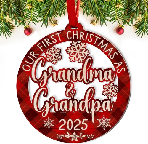 Miniatura 21 de Ornamento de Vidrio para el 50º Aniversario de Bodas – Elegante Decoración de Árbol de Navidad de Vidrio Transparente y Regalo Conmemorativo