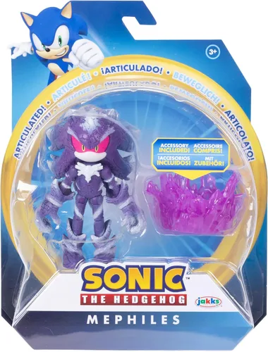 Miniatura 6 de Sonic the Hedgehog Figura de acción de Mephiles the Dark de 4 pulgadas con accesorio de base de niebla morada. A partir de 3 años