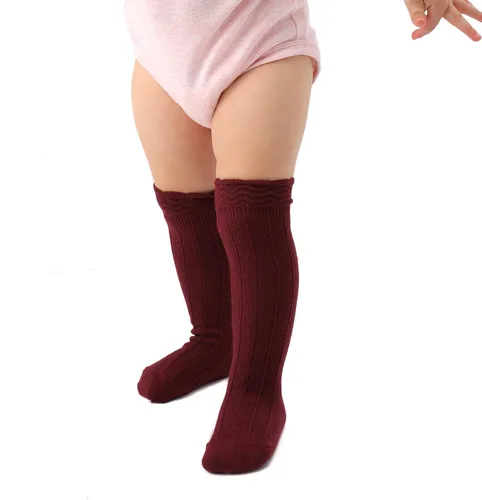 Miniatura 49 de EPEIUS Calcetines altos hasta la rodilla para bebés y niños pequeños (paquete de 3/5)