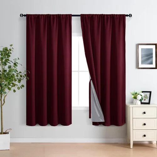 Miniatura 63 de XWZO Cortinas Opacas 100% Blancas - Cortinas de Bloqueo Total de Calor y Luz con Forro Negro para Dormitorio/Cuarto de Lavado, Paneles de Ventana