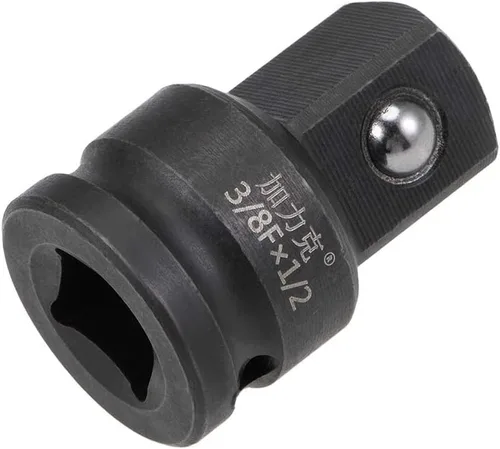 uxcell Adaptador de enchufe de impacto de 3/8" (hembra) x 1/2" (macho) para uso con llaves de impacto, barras rompedoras, trinquetes, acero CR-MO