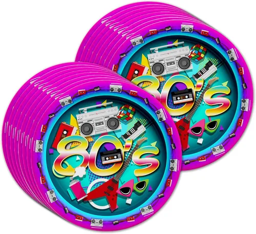 Miniatura 2 de Suministros para fiestas de los años 80 – Suministros para fiestas de cumpleaños temáticas de los 80 – Suministros de fiesta retro El juego