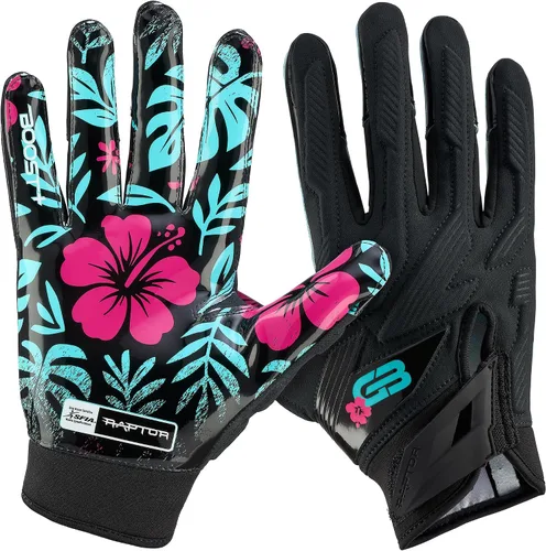Miniatura 12 de Guantes de fútbol Grip Boost Raptor 2.0 acolchados para hombres con tecnología de agarre Boost Plus Negro
