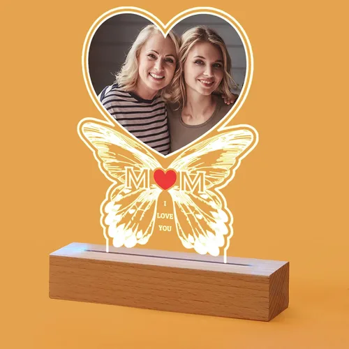 Miniatura 7 de Placa de fotos de acrílico LED personalizada, regalos de aniversario personalizados para parejas con nombres grabados, luz nocturna romántica