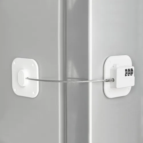 Miniatura 17 de Cerradura de refrigerador, cerradura de nevera resistente, cerradura de combinación para armarios de refrigerador, cajones, seguridad, fácil