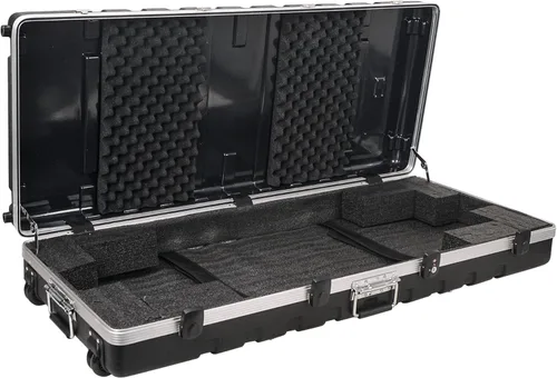 Miniatura 3 de Sound Town Estuche ligero para teclado de 61 teclas, estuche de vuelo ATA con pestillos de bloqueo aprobados por TSA, interior personalizable, Negro