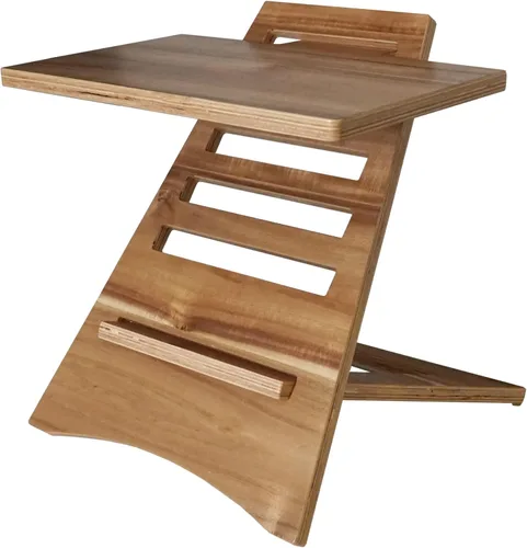 Miniatura 7 de Victor DC150A - Soporte ajustable para portátil de madera de acacia de alta altura, portátil, montaje rápido, perfecto para dormitorios, oficinas