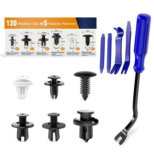 Miniatura 12 de GOOACC 100 clips de guardabarros para el cuerpo, remaches para el motor, debajo de la cubierta, clips de protección contra salpicaduras para Honda