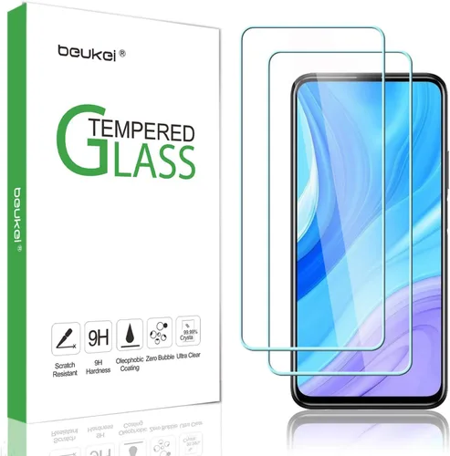Paquete de 2 protectores de pantalla de vidrio templado para Huawei (Y9S) y (Y9 Prime 2019), antiarañazos, sin burbujas