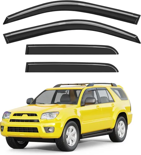 Miniatura 32 de Protectores de lluvia extra gruesos para ventana Chevrolet (Chevy) Silverado GMC Sierra 1500 2500HD 3500HD 3500HD Crew Cab 2019-2026, deflectores