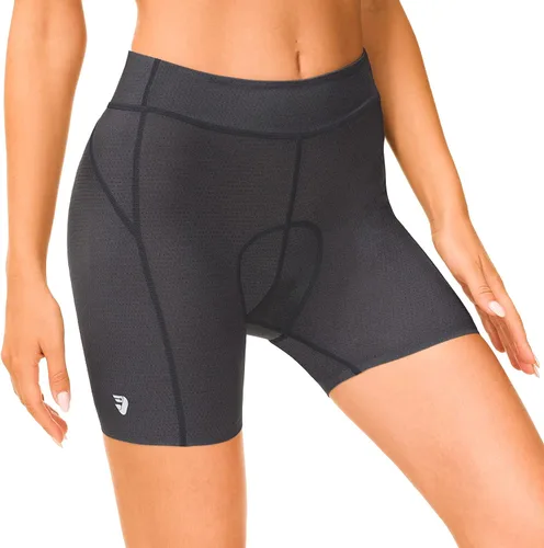 Miniatura 2 de DEALYORK Pantalones cortos acolchados para mujer, ropa interior de ciclismo, pantalones cortos de ciclismo con acolchado 3D, diseño súper ligero
