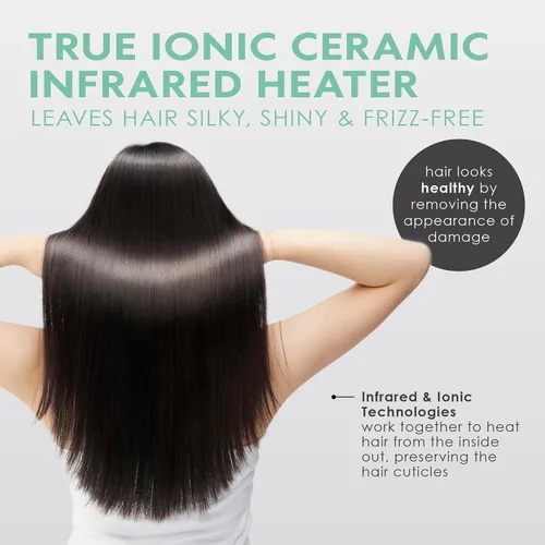 Miniatura 8 de Professional Series MIRA - Plancha plana de titanio para cabello grueso y fino, potente alisador de una sola pasada, alisador y rizador en uno