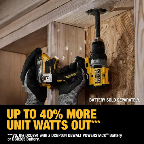 Miniatura 7 de DEWALT 20V MAX XR Taladro/destornillador inalámbrico, 1/2 pulgada, solo herramienta (DCD800B)