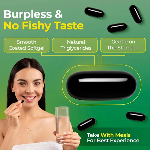 Miniatura 4 de Suplemento de aceite de pescado Omega 3 (90 unidades) Aceite de pescado omega3 capturado en la naturaleza, alto EPA DHA, rico en ácidos grasos