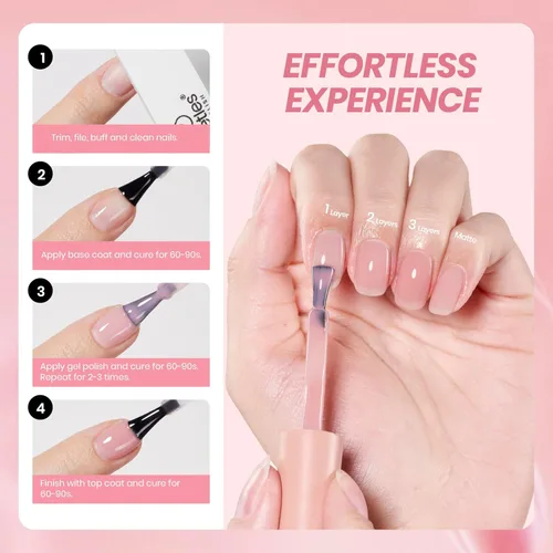 Miniatura 148 de Beetles - Esmalte de uñas de gel marrón – 0.5 onzas líquidas de esmalte de gel marrón oscuro, lámpara LED UV para uñas, regalo de manicura para I