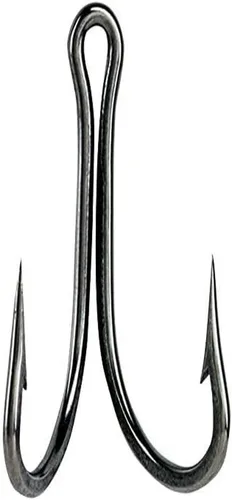 Mustad Classic 2 Extra Strong Dublin Point Gancho doble de acero inoxidable con vástago abierto extra corto