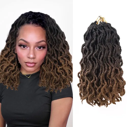 Miniatura 22 de Cabello de ganchillo de 14 pulgadas, 6 paquetes/lote de trenzas de ganchillo suaves gitanas, trenzas onduladas de ganchillo de 3 tonos, rizadas