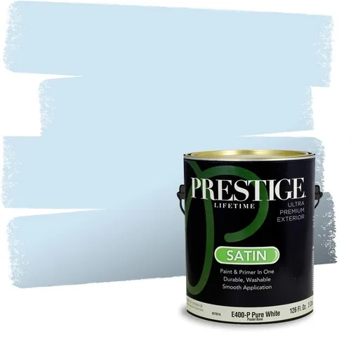 Miniatura 1438 de Pintura Exterior + imprimación PRESTIGE, todo-en-uno, 1 galón, acabado mate, color comparable al Valspar* Royal Gray* VS151-Gris real