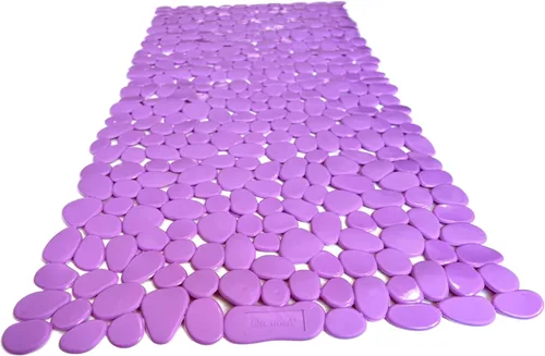 Miniatura 9 de Alfombra antideslizante para bañera y ducha "Pebbles" de 27 x 14 pulgadas, ovalada, no tóxica, segura, limpia, lavable a máquina, agarre y drenaje