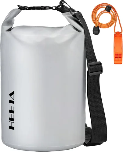 Miniatura 16 de HEETA - Bolsa seca impermeable para mujeres y hombres (versión actualizada) 5 L/10 L/20 L/30 L/40 L, bolsa de almacenamiento seca ligera con parte