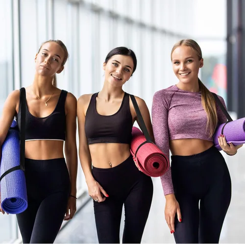 Miniatura 5 de Hoolerry 36 Pieces Yoga Mats Sets Includes 12 Pcs Yoga Mats Bulk 68” x 24” x 6mm Thick Exercise Mat Non Slip 12 Resistance Bands 12 Carrying Straps