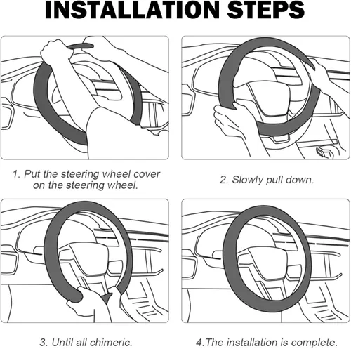 Miniatura 7 de Montañas, Aventura, Exteriores, Campista, Senderismo, Funda de Cuero para Volante de Coche de Montaña - 15 pulgadas Universal de Microfibra - Suave