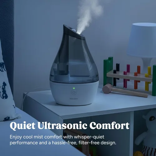 Miniatura 6 de Bionaire - Humidificador ultrasónico de niebla fría, funcionamiento silencioso, tanque grande de 64 onzas, fácil control con un botón, ideal