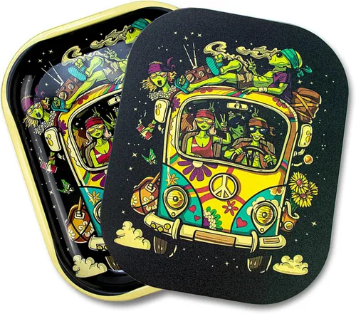Miniatura 7 de Bandejas de metal con tapa magnética suave de PVC, bandeja de metal con cubierta de tapa, pequeña bandeja decorativa linda, almacenamiento ideal