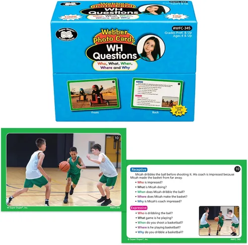 Miniatura 2 de Super Duper Publications Webber Photo Cards – WH Questions Flashcards - Habilidades lingüísticas receptivas y expresivas Recurso educativo