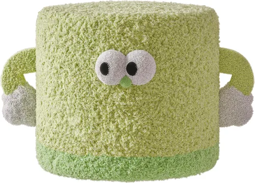 Puf para niños, reposapiés otomano, cojín de espuma, asiento otomano tomado de la mano, pufs otomanos, muebles lindos, asientos flexibles para Verde