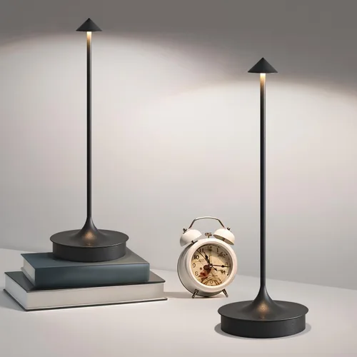 Miniatura 12 de Lámpara de mesa inalámbrica recargable LED funciona con pilas, lámpara de mesa de 4000 mAh, lámpara táctil regulable al aire libre, impermeable