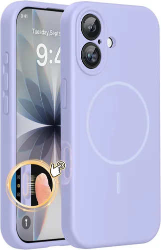 Miniatura 321 de Miracase Funda diseñada para iPhone 13, con protector de pantalla de vidrio templado, forro de microfibra suave antiarañazos, funda de goma