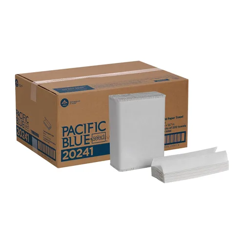 Toallas de papel plegables en C Pacific Blue Select de GP PRO (Georgia-Pacific), color blanco, 20241, 200 toallas por paquete, 12 paquetes por caja
