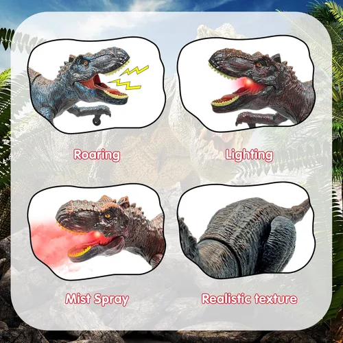 Miniatura 4 de Juguetes de dinosaurio a control remoto para niños de 3-5, 5-7, 8-12, 10-12, juguete electrónico RC T Rex Dino robot para niños, los mejores regalos