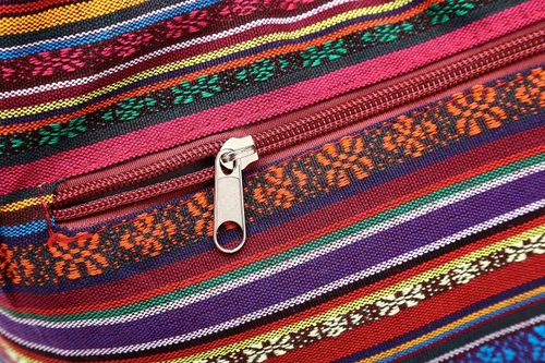 Miniatura 110 de Bolsa de hombro para mujer, de lona en estilo hippie/bohemio para llevar cruzada al hombro, disponible en diferentes colores y estampados
