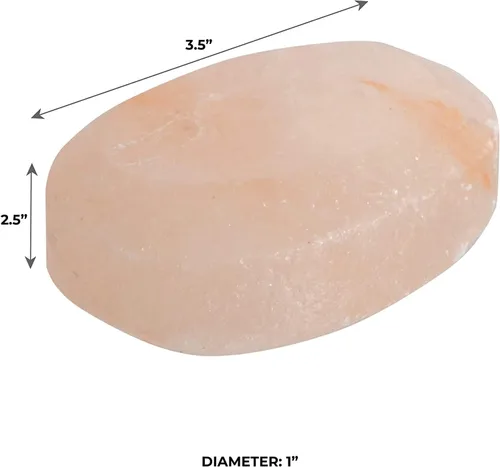 Miniatura 7 de Pure Himalayan Salt Works Piedra de masaje ovalada plana, piedra tallada a mano de cristal rosa para terapia de masaje, desodorante y exfoliantes