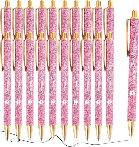 Miniatura 60 de Aolun 10 bolígrafos personalizados con nombre, bolígrafo retráctil con mensaje de texto para mujeres, enfermeras, escritura, cumpleaños, graduación