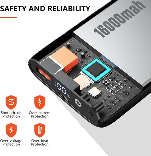Miniatura 5 de Batería de chaleco térmico de 7.4 V 16000 mAh compatible con ORORO, para TODWARM, para Weamest, batería recargable de 7.4 V/5 V, salida