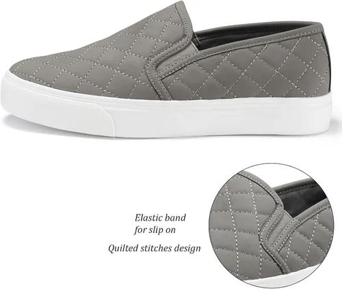 Miniatura 2 de JENN ARDOR Zapatos deportivos sin cordones para mujer, zapatos casuales perforadosacolchados, zapatos planos de moda para caminar