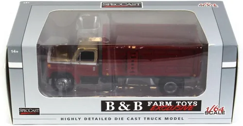 Miniatura 5 de Spec Cast 1/64 rojo y oro 1982 International S1954 camión de grano BAM-006